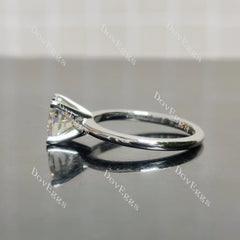 (size 8.75) Doveggs sterling silver 2ct cushion moissanite engagement ring