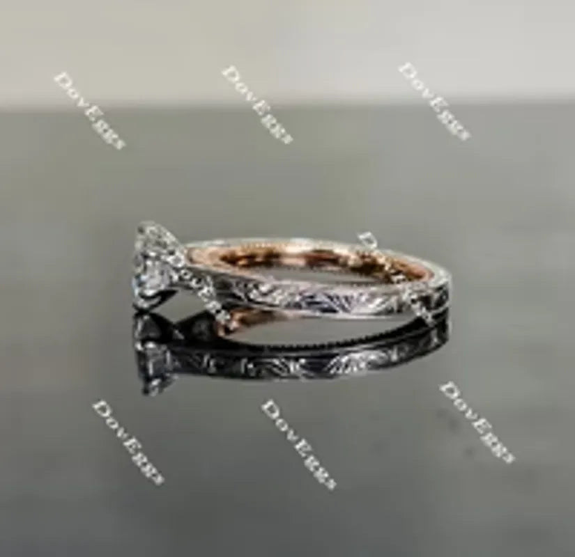 Doveggs vintage solitaire engagement ring semi-mount only(Exclusively to DovEggs stones)