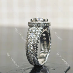 (size 6.5) Doveggs sterling silver 2ct Round moissanite engagement ring