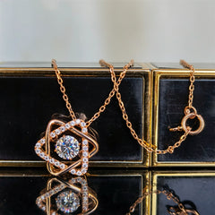 Doveggs premade 18k rose gold 0.5ct moissanite pendant necklace (pendant only)