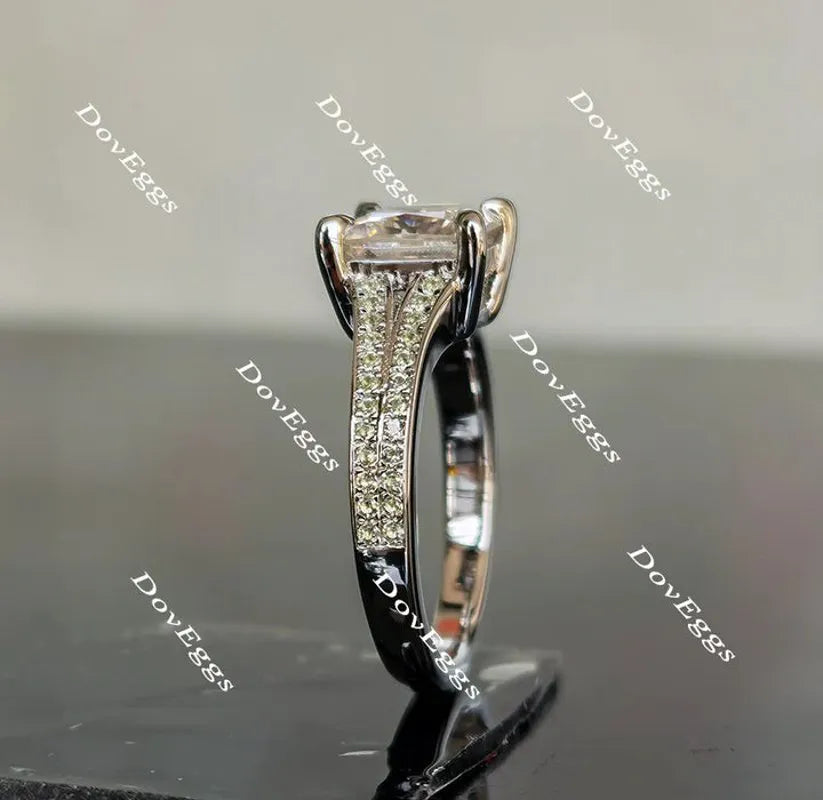 DovEggs half eternity pave engagement ring only semi-mount only(Exclusively to DovEggs Stones)