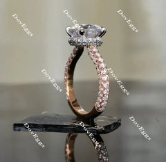 Pave engagement ring only semi-mount only(Exclusively to DovEggs Stones)