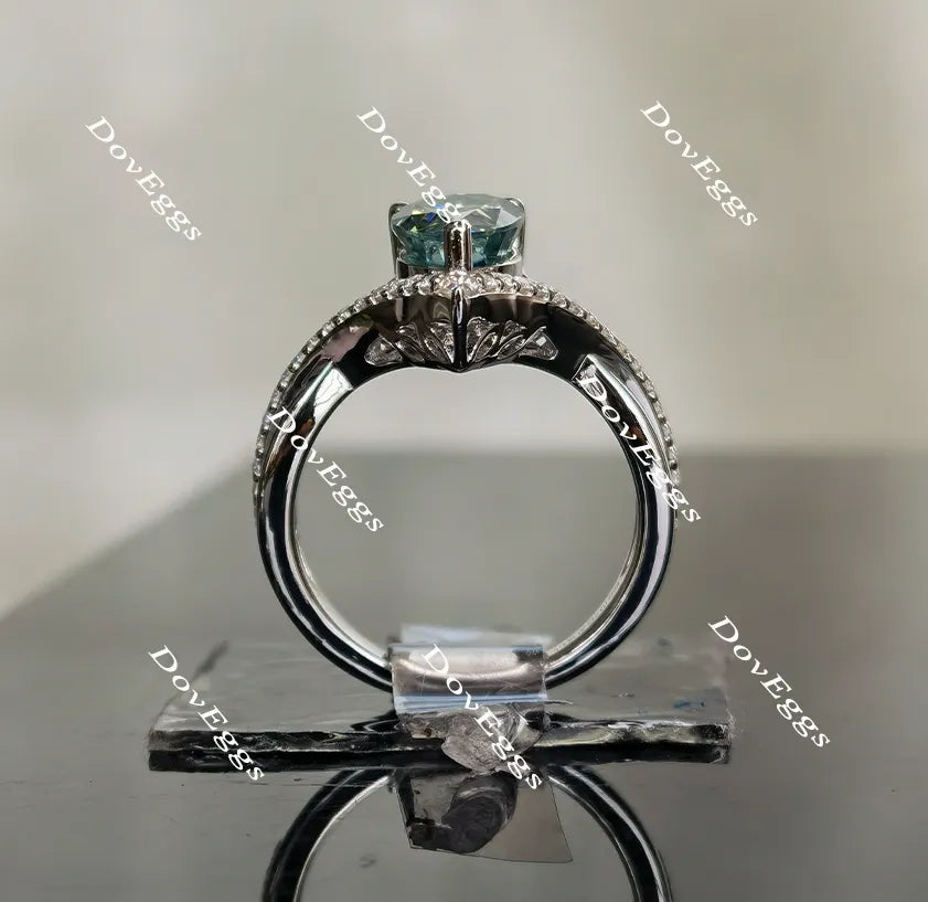 Madison’s marvel cruved band moissanite engagement ring