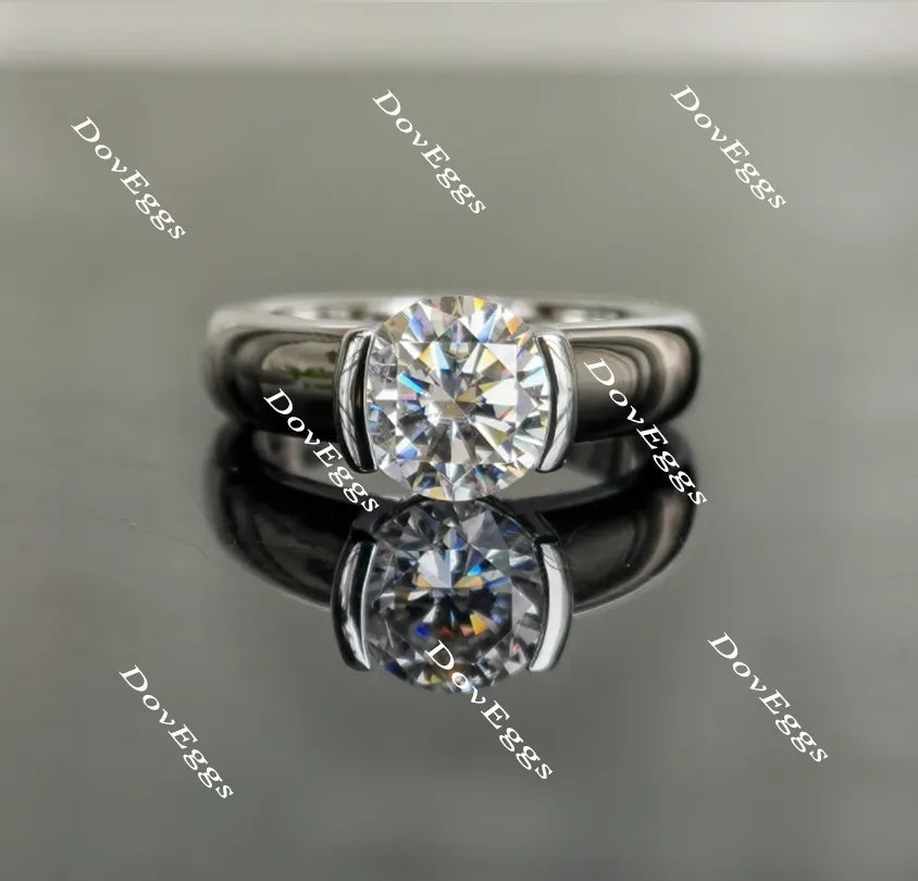 Doveggs solitaire moissanite engagement ring