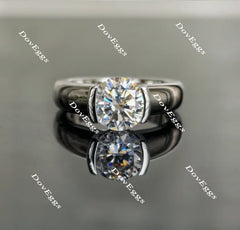 Doveggs solitaire moissanite engagement ring
