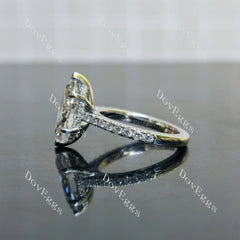 Doveggs Marquise Pave Half Eternity Lab Grown Diamond Engagement Ring