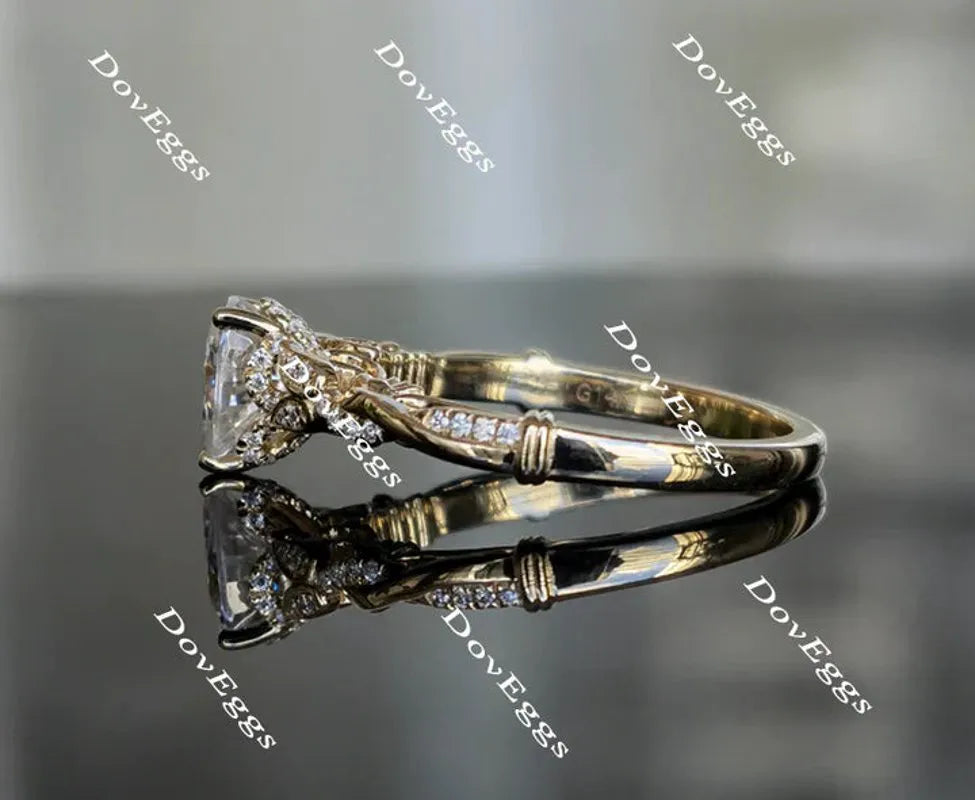 Doveggs vintage pave engagement ring only semi-mount only(Exclusively to DovEggs Stones)