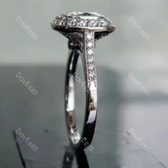 DovEggs halo pave engagement ring semi-mount only(Exclusively to DovEggs Stones)