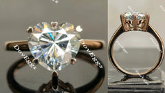 Doveggs heart solitaire colored moissanite engagement ring