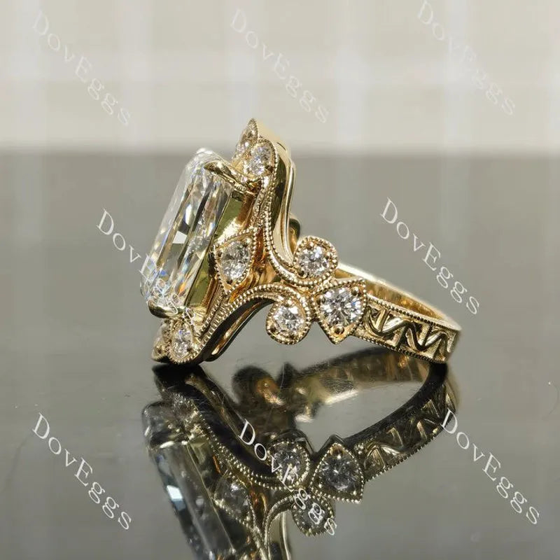Vintage art deco engagement ring semi-mount only(Exclusively to DovEggs Stones)