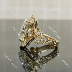 Vintage art deco engagement ring semi-mount only(Exclusively to DovEggs Stones)
