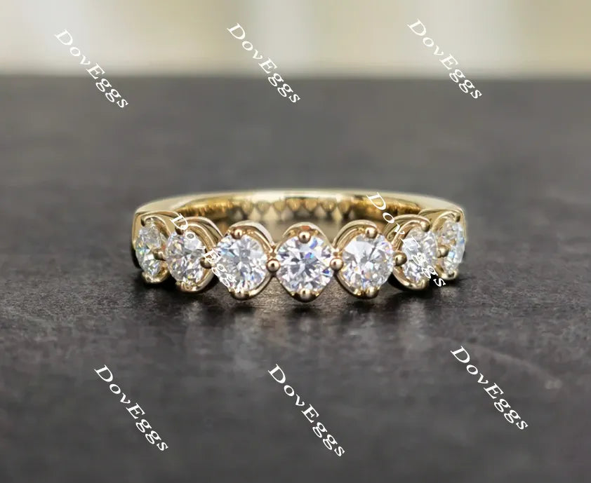 doveggs round moissanite/lab grown diamond wedding band-3.7mm band width