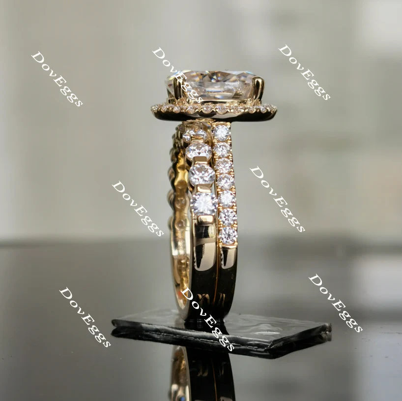 Halo engagement ring only semi-mount only(Exclusively to DovEggs Stones)