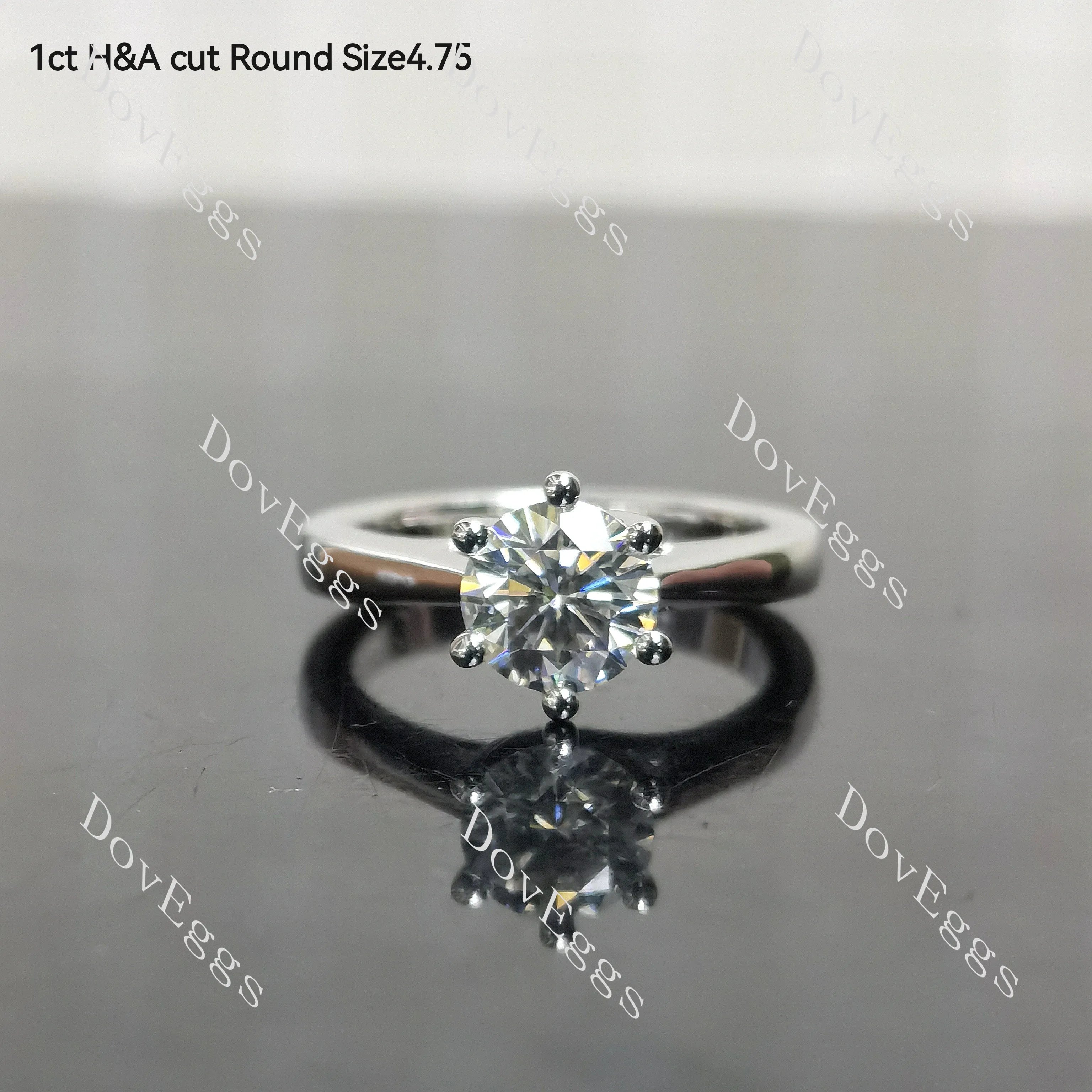 (Size 4.75-7.5) Doveggssterling silver moissanite engagement ring