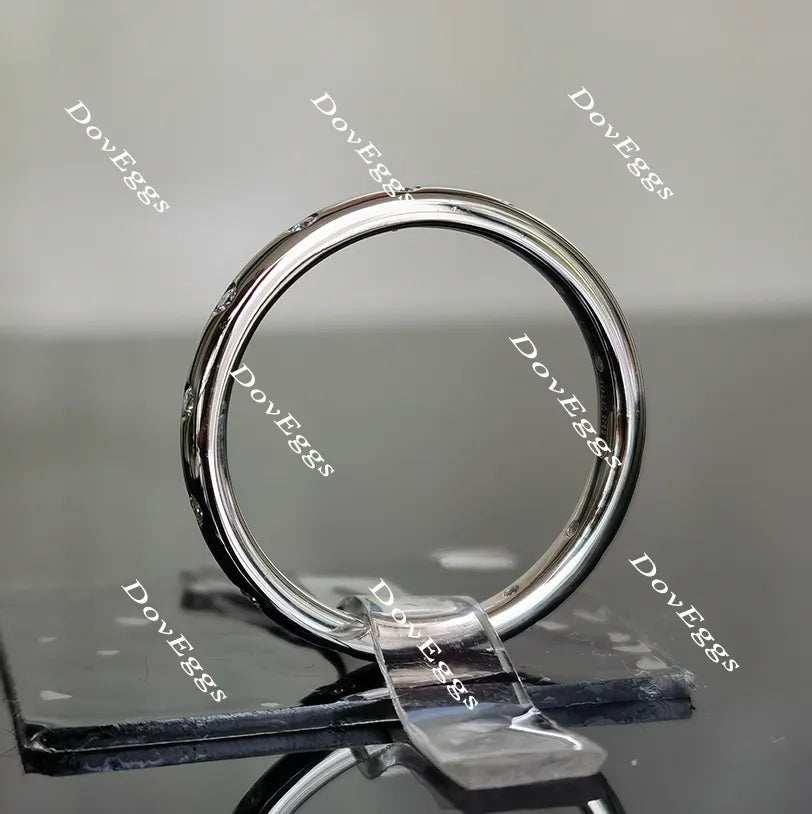 Circle of life round moissanite ring/lab grown diamond wedding band-2.5mm band width