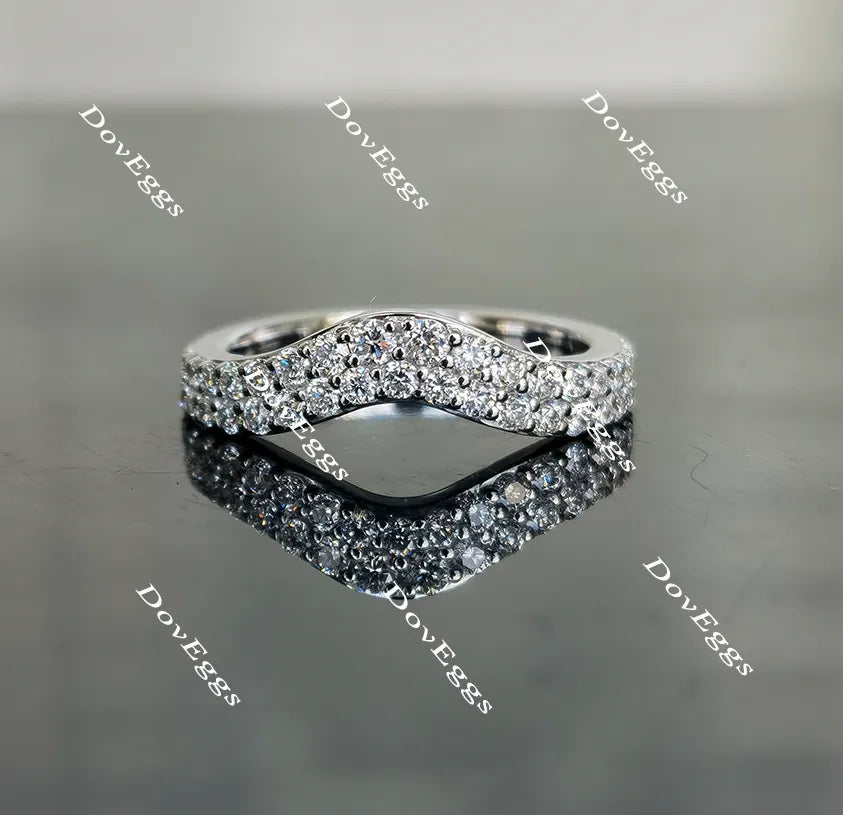 Doveggs Tara Leigh round full eternity moissanite/lab grown diamond wedding band-2.2mm band width