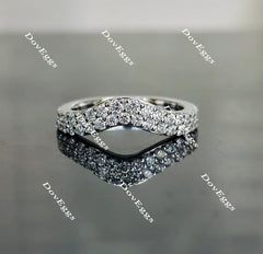 Doveggs Tara Leigh round full eternity moissanite/lab grown diamond wedding band-2.2mm band width