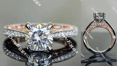 Aubree’s cushion half eternity pave Ring