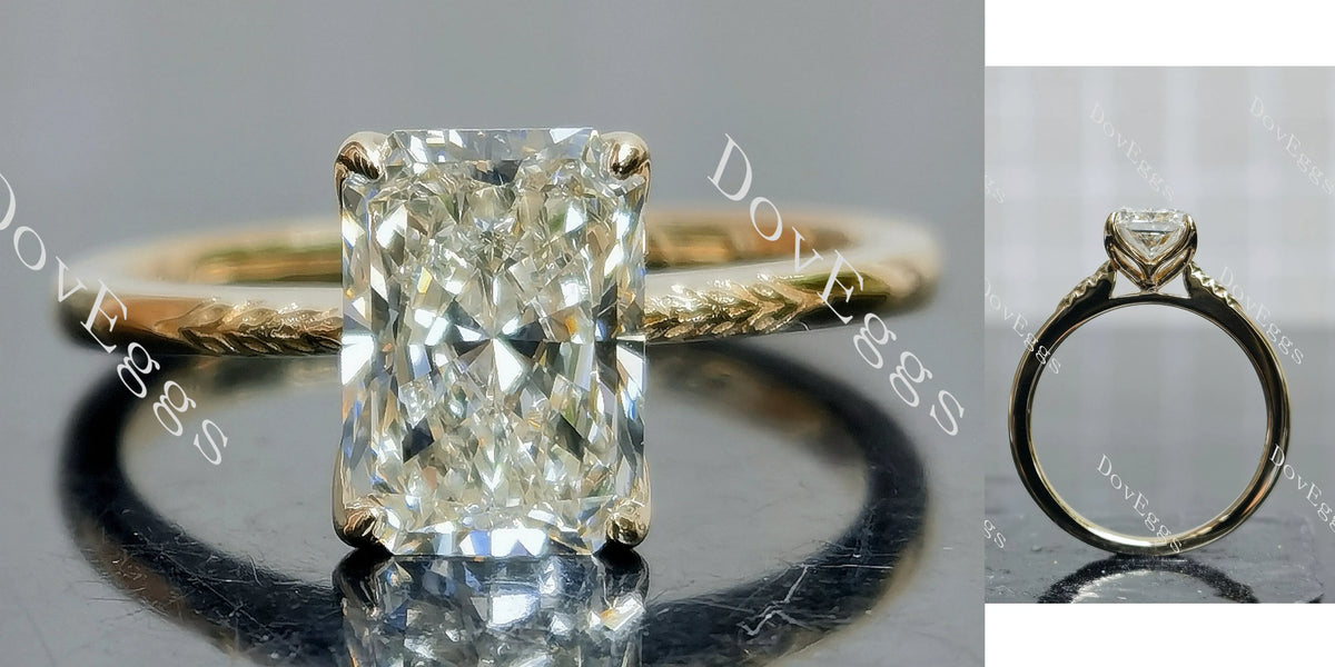 The Milestone Radiant Pave Solitaire Lab Grown Diamond Engagement Ring
