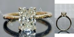 The Milestone Radiant Pave Solitaire Lab Grown Diamond Engagement Ring