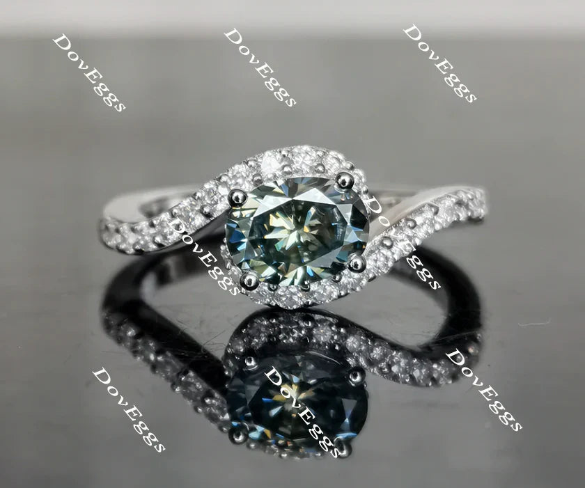 The Bella Daija engagement ring only semi-mount only(Exclusively to DovEggs Stones)