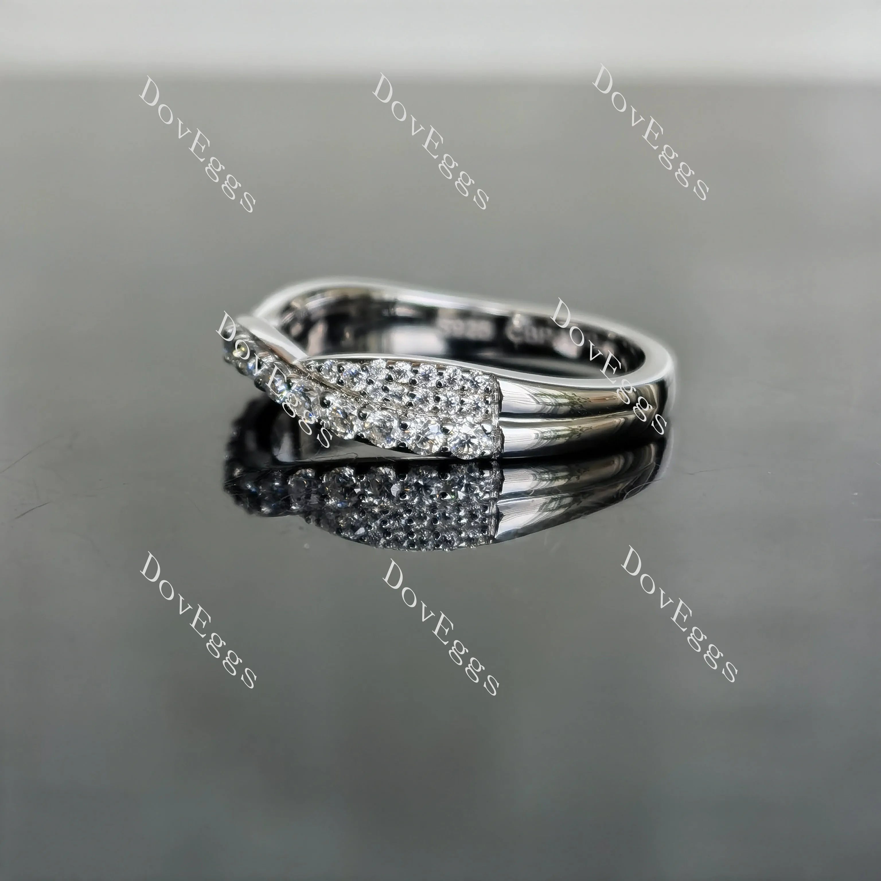 doveggs cushion halo moissanite engagement ring only