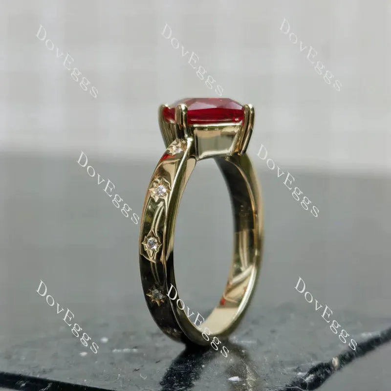 Doveggs star loop engagement ring only semi-mount only(Exclusively to DovEggs Stones)
