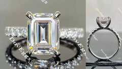 Doveggs eternity pave engagement ring only semi-mount only(Exclusively to DovEggs Stones)