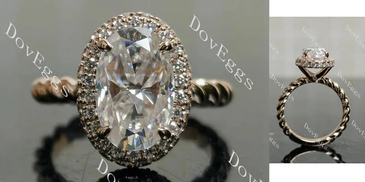 The Laura halo engagement ring semi-mount only(Exclusively to DovEggs Stones)