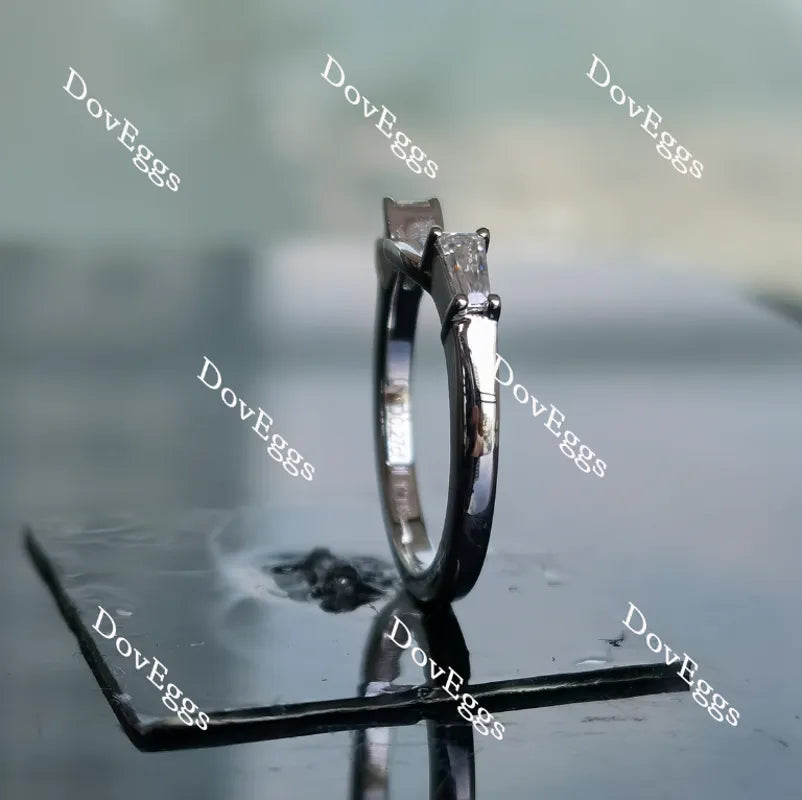 Doveggs baguette moissanite/lab grown diamond wedding band-2.2mm band width