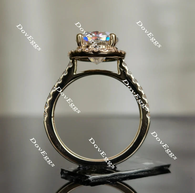 Halo engagement ring only semi-mount only(Exclusively to DovEggs Stones)