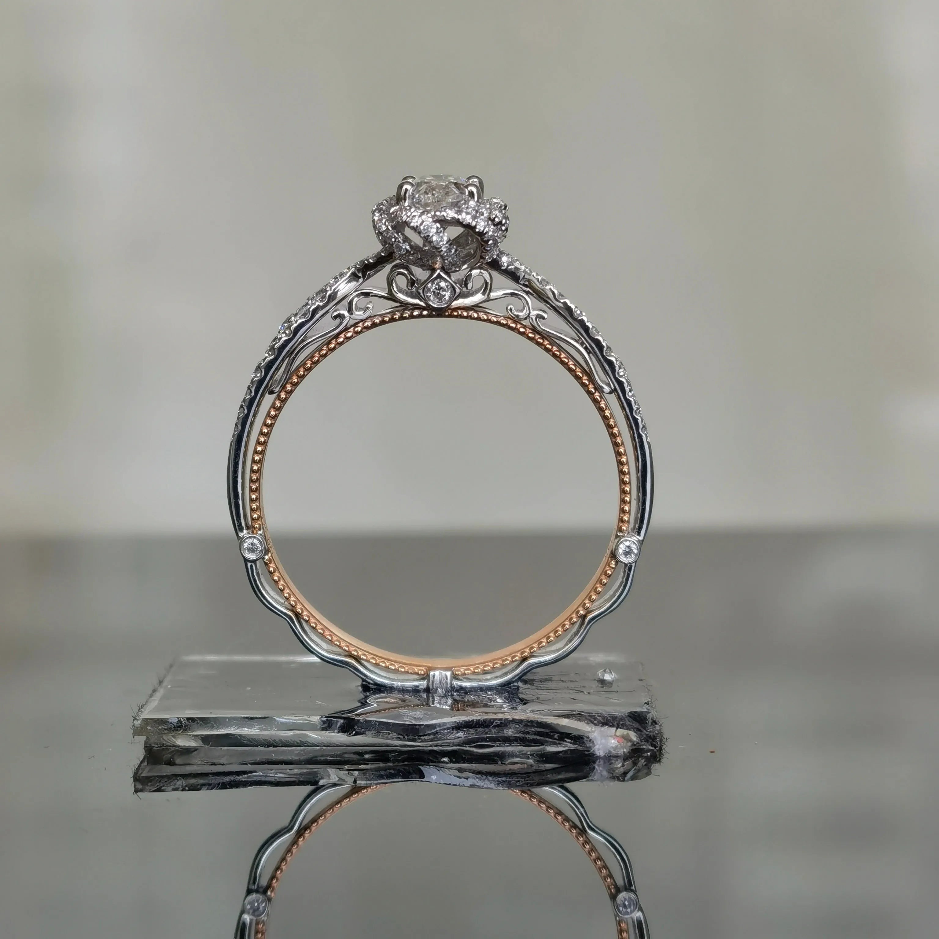 doveggs 0.5 carat oval lab created diamond CVD engagement ring(size 11.5)
