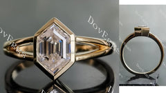 Doveggs solitaire engagement ring semi-mount only(Exclusively to DovEggs Stones)