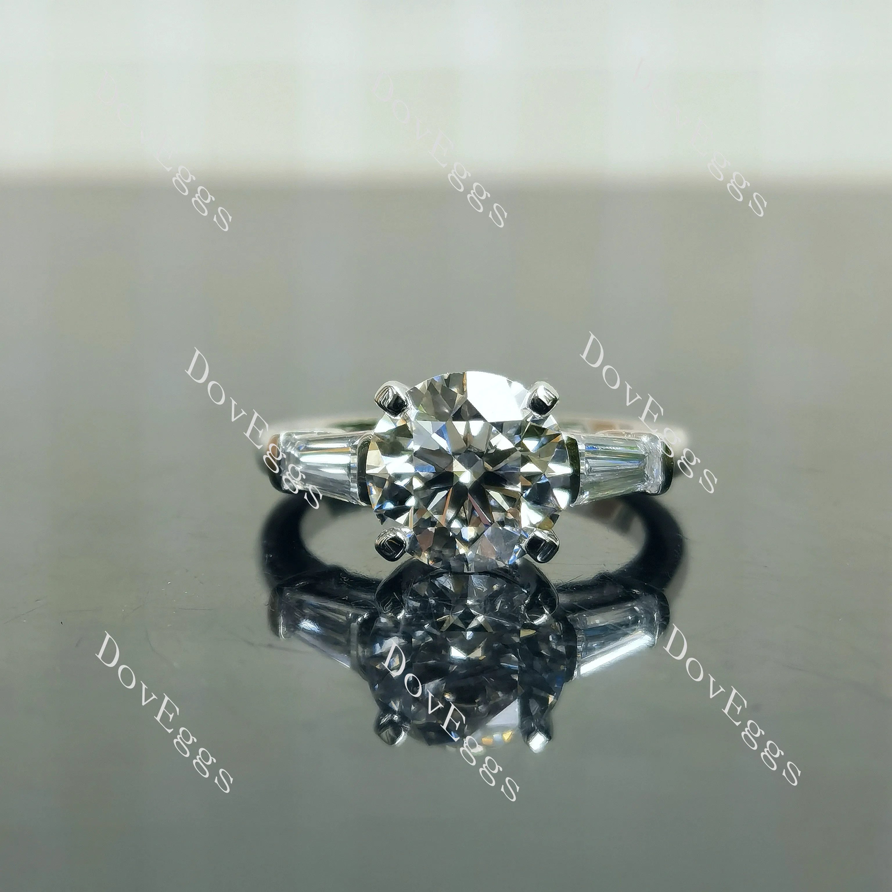Brenda’s Bliss Round Pave Three Stones Lab Grown Diamond Engagement Ring