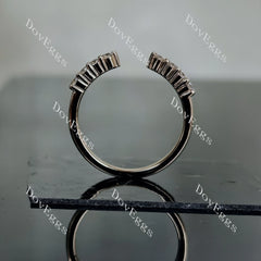 Doveggs round pave moissanite/lab grown diamond wedding band-1.7mm band width