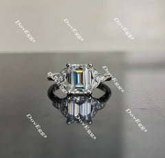 Doveggs side stones moissanite engagement ring