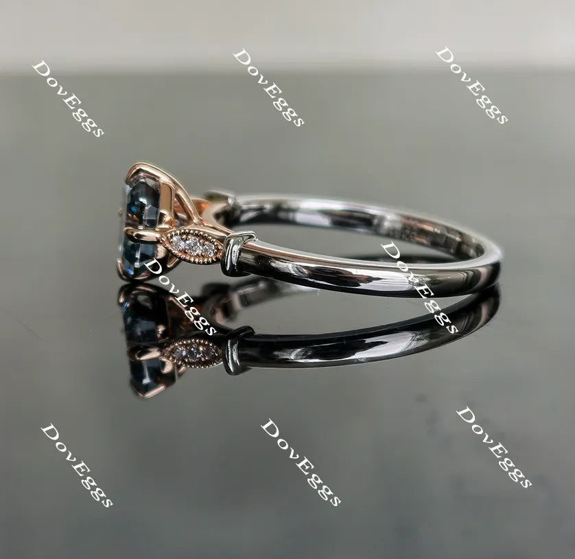 DovEggs asscher moissanite engagement ring