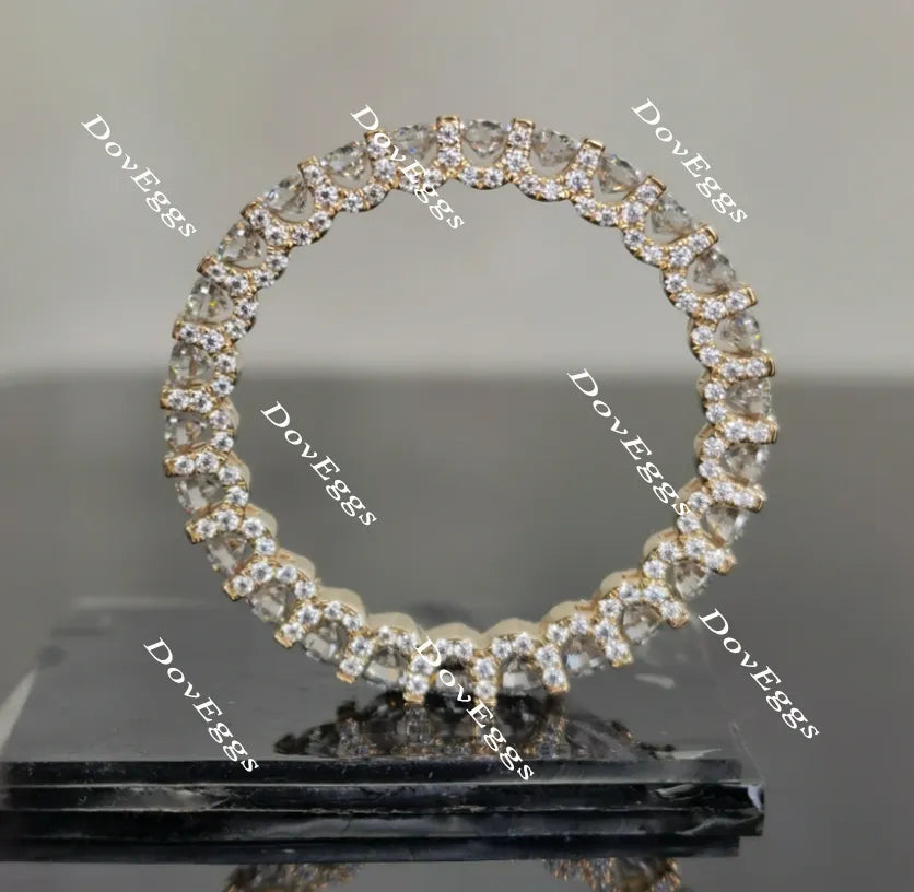 doveggs round full eternity moissanite/lab grown diamond wedding band-2.9mm band width