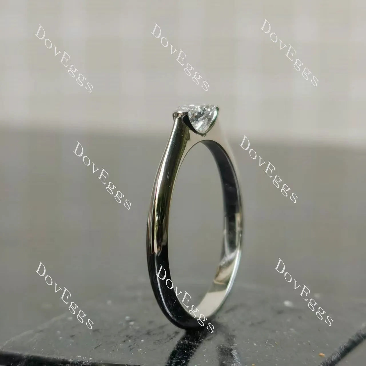 Doveggs solitaire engagement ring only semi-mount only(Exclusively to DovEggs Stones)