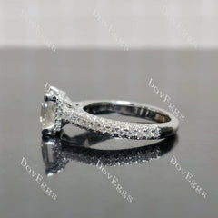 (size 5.75) Doveggs sterling silver 2ct Princess moissanite engagement ring