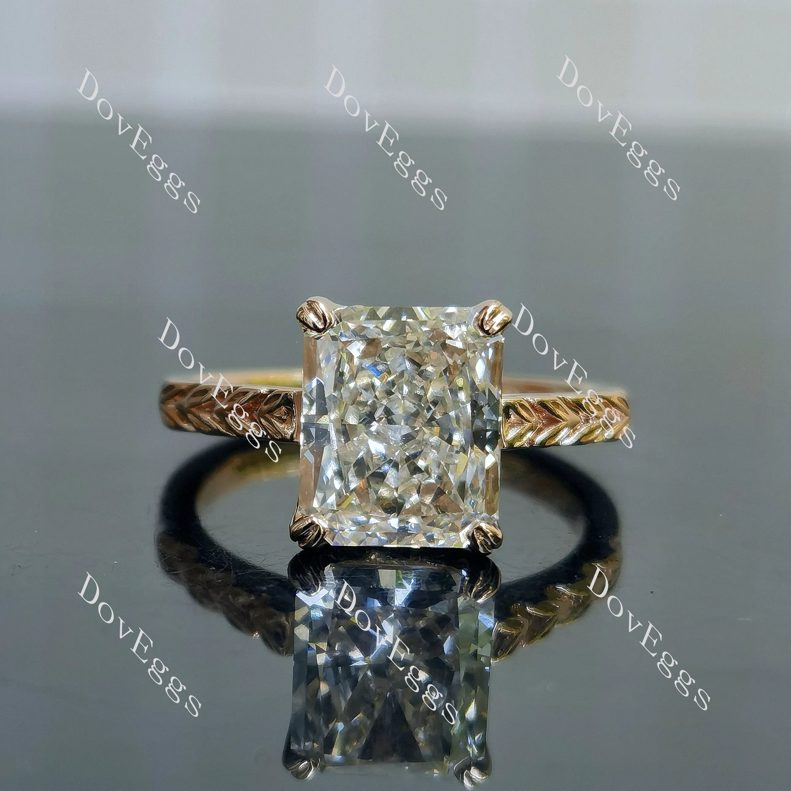 Brayleigh Radiant Solitaire Lab Grown Diamond Bridal Set (2 rings)
