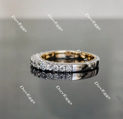 Doveggs round vintage moissanite/lab grown diamond wedding band-2.4mm band width