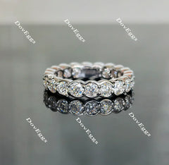 Paula’s 3mm round moissanite/lab grown diamond eternity wedding band-4mm band width