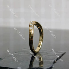 The Owen ring round moissanite/lab grown diamond wedding band-2.3mm band width