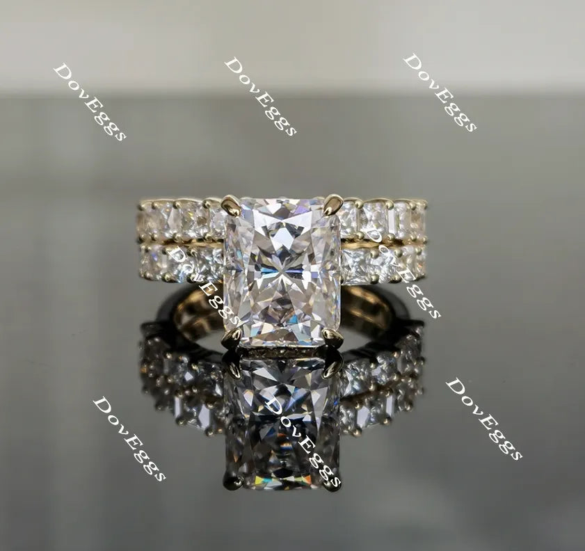 Doveggs radidant half eternity pave moissanite engagement ring (engagement ring only)