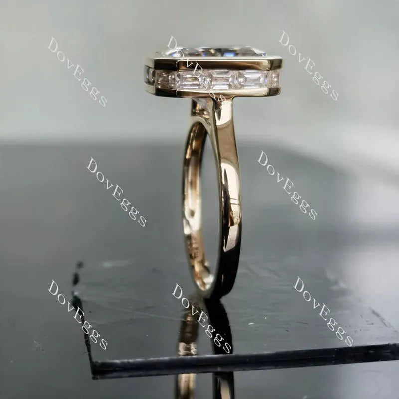 Doveggs bezel engagement ring only semi-mount only(Exclusively to DovEggs Stones)