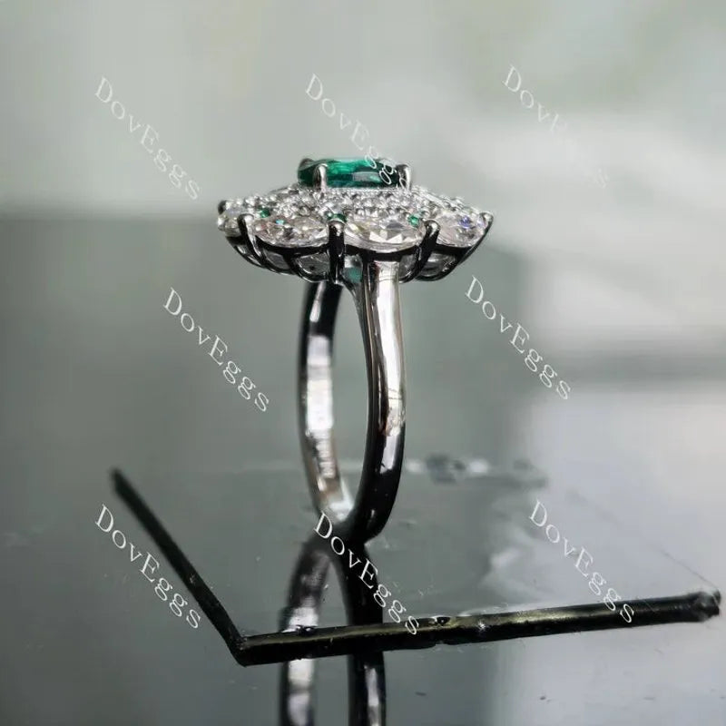 DovEggs double halo engagement ring semi-mount only(Exclusively to DovEggs Stones)