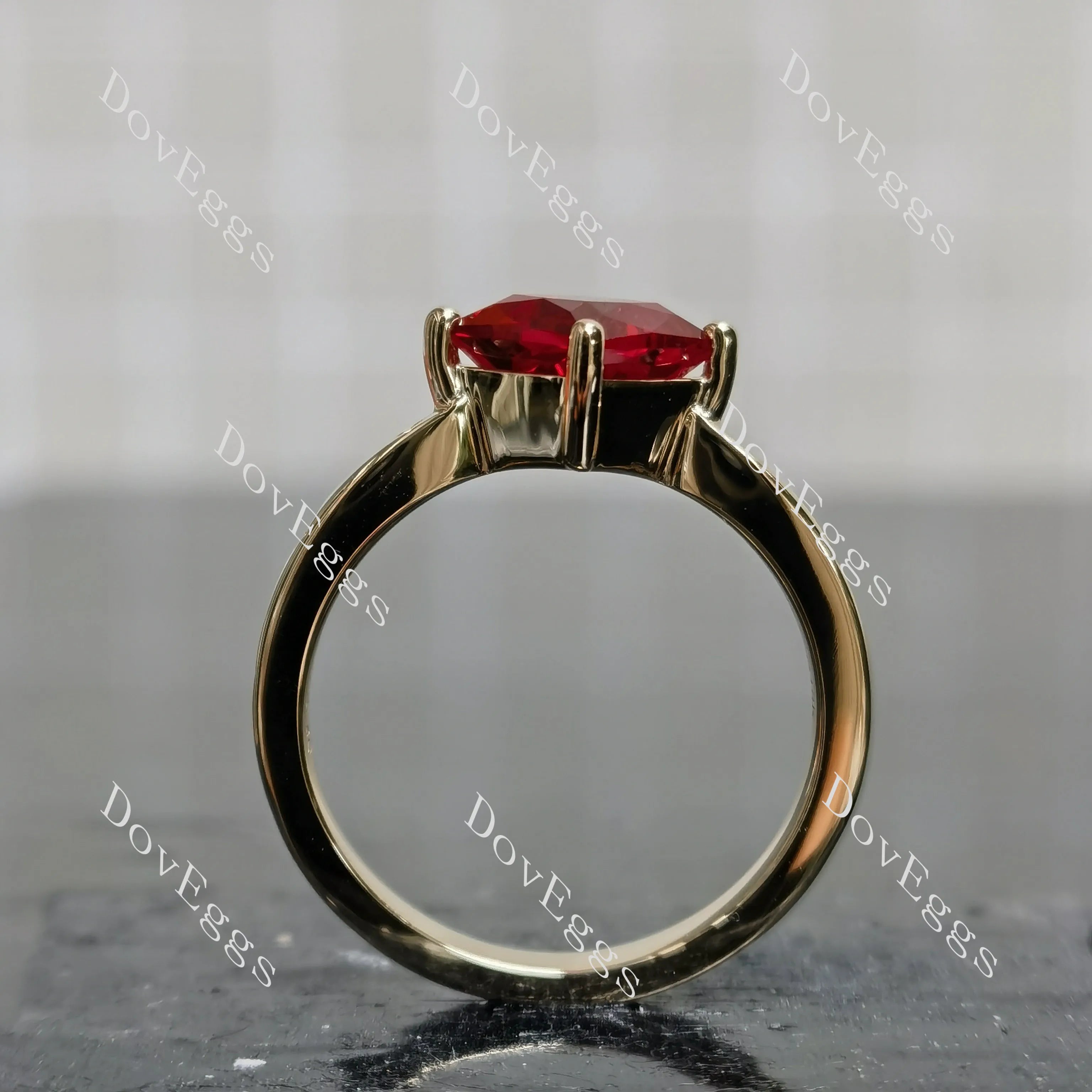 Doveggs princess star loop colored gem engagement ring