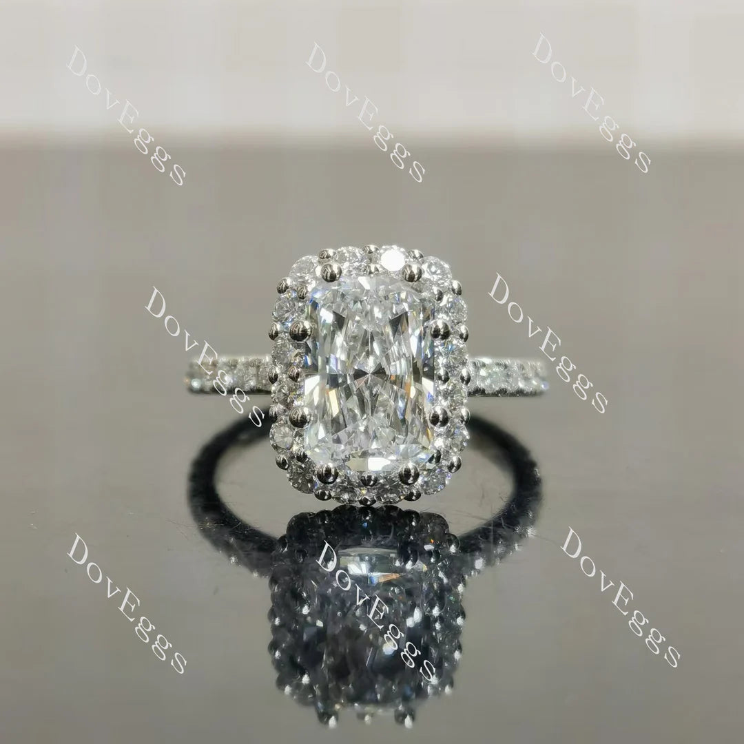 DovEggs halo pave engagement ring only semi-mount only(Exclusively to DovEggs Stones)
