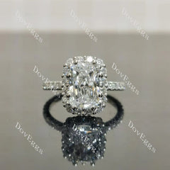 DovEggs halo pave engagement ring only semi-mount only(Exclusively to DovEggs Stones)